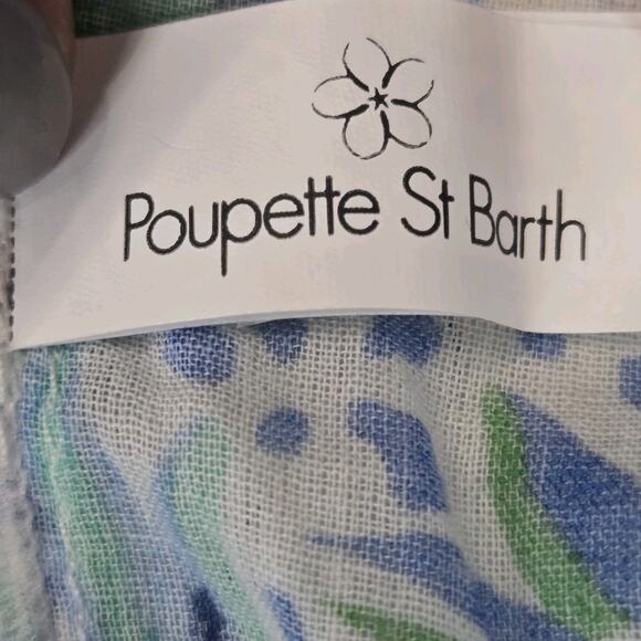 Poupette St Barth Maxi Dress Womens XS Sleeveless Blue White Floral Coquette - Picture 8 of 12